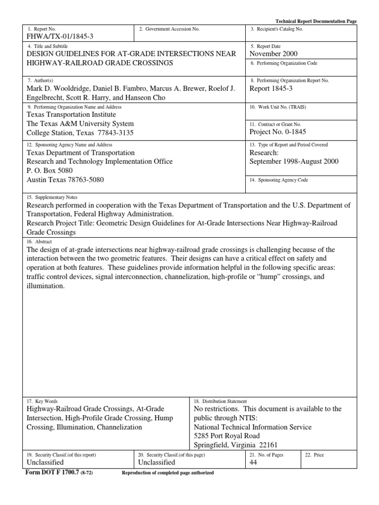 Design Guidelines For At-Grade Intersections | PDF | Traffic | Traffic ...