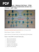 Take Assessment - Enetwork Skill Exam - Ccna Exploration: Network Fundamentals (Version 4.0) - Answers - 2012 - 2013