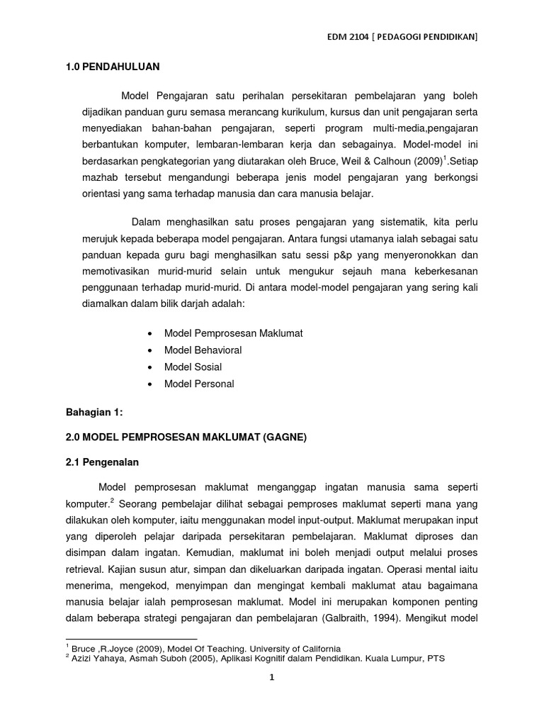 Teori Pemprosesan Maklumat Pdf - Voooty