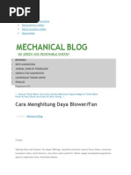 Download Cara Menghitung DayaBlower Fan   MECHANICAL BLOG by Reza Akbar SN201901161 doc pdf