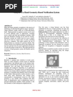 Analysis of A Hand Geometry-Based Verification System