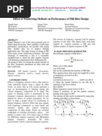 Effect of Windowing Methods On Performance of FIR Filter Design