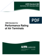 AHRI 880 Performance Rating of Air Terminals