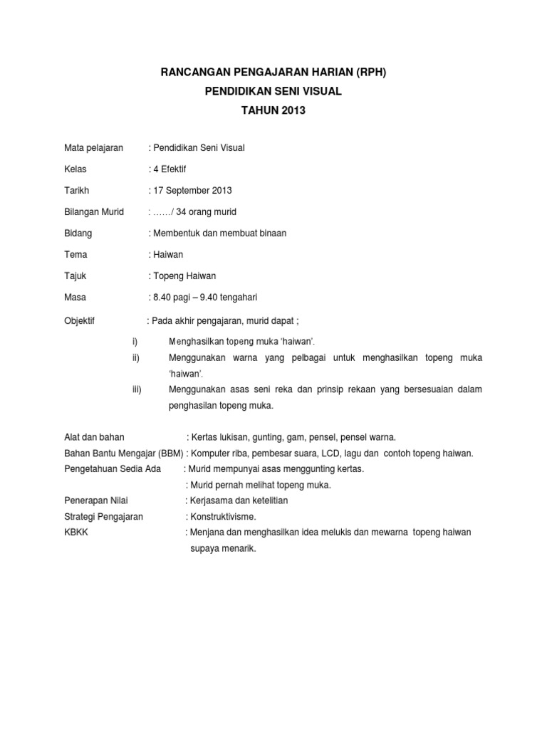 Topeng Haiwan 4efe Pdf