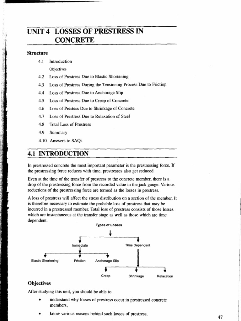 Prestress Losses in Concrete Explained | PDF | Prestressed Concrete ...