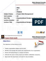 Organisational Design and Project Risk