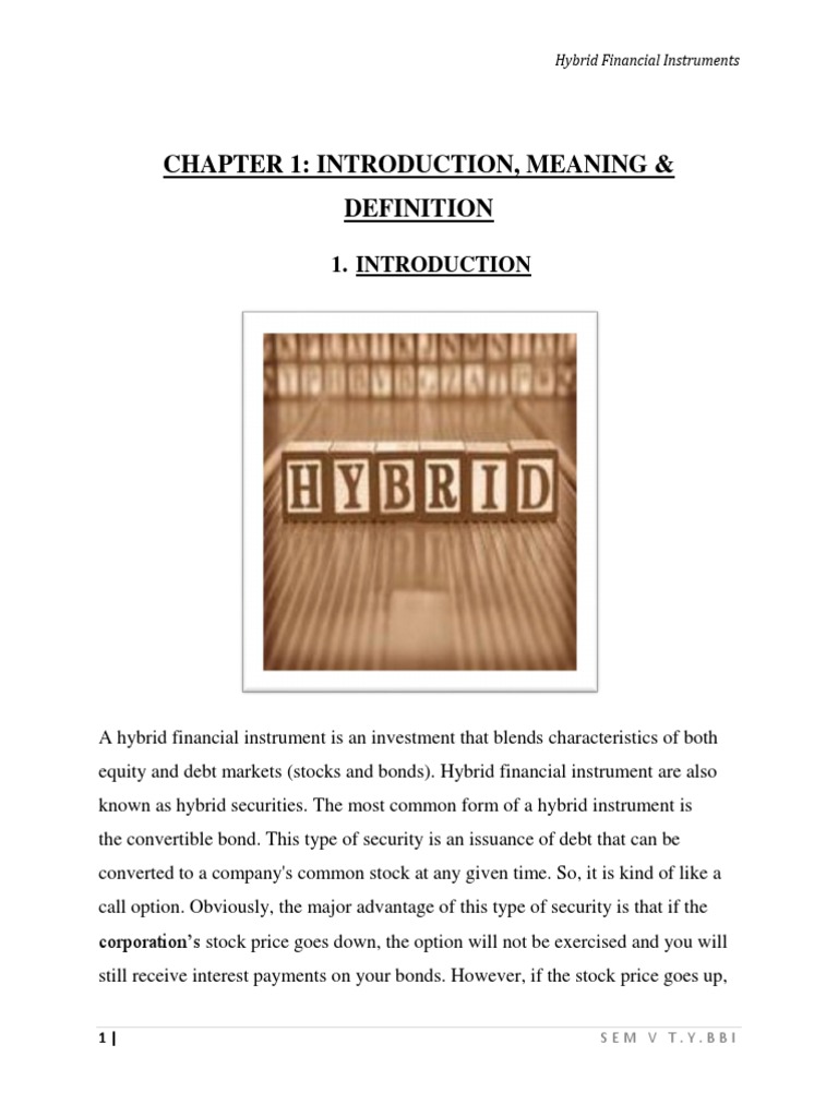Hybrid Financial Instrument | Warrant (Finance) | Bonds (Finance)