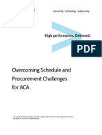 Accenture Overcoming Schedule and Procurement Challenges for ACA