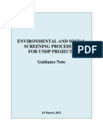 Environmental and Social Screening Procedure For Undp Projects Guidance Note