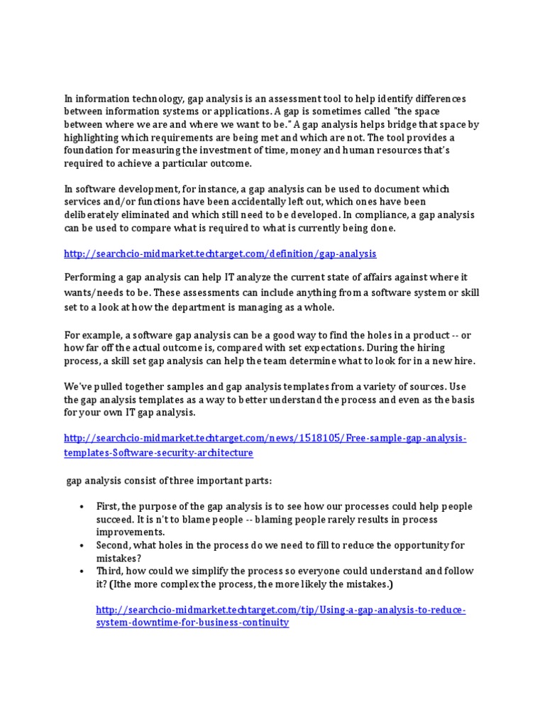 Gap Analysis  PDF For Pci Dss Gap Analysis Report Template