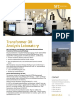 Transformer Oil Analysis Laboratory Fact Sheet PDF