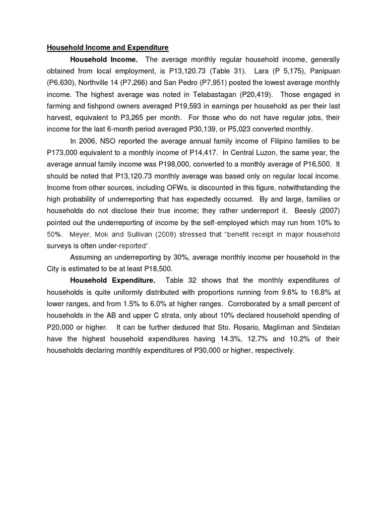 Philippines Household Income Insights | PDF | Wealth | Economy (General)
