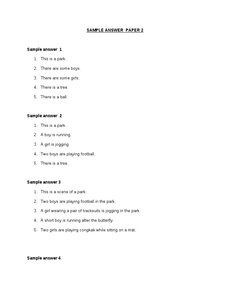 Sample Answer Paper 2 SK | PDF
