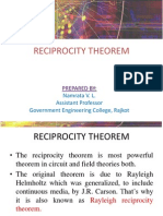 Reciprocity Theorem: Namrata V. L. Assistant Professor Government Engineering College, Rajkot