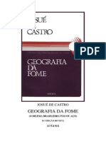 CASTRO, Josué de. Geografia da fome