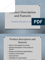 product description and features