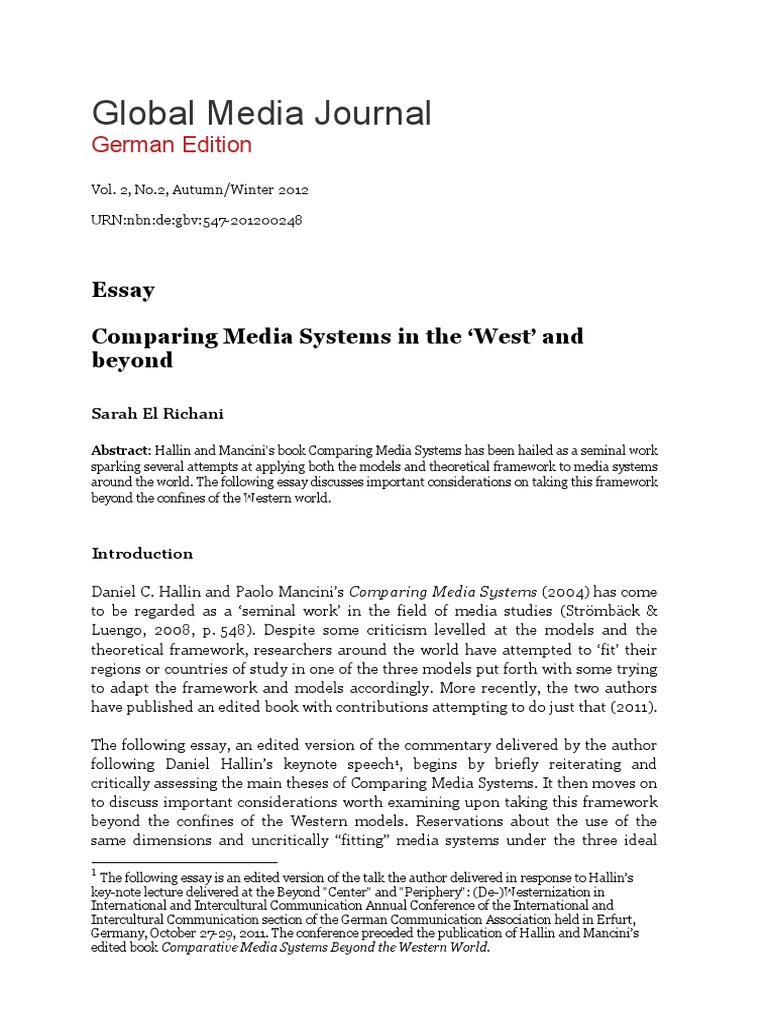 Global Media Journal German Edition PDF Political Science Communication