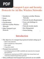 Chapter 9: Transport Layer and Security Protocols For Ad Hoc Wireless Networks