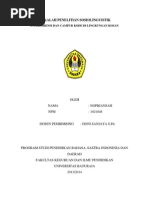 Download MAKALAH PENELITIAN SOSIOLINGUISTIK by Miftah Hasbi Haikal SN201968308 doc pdf