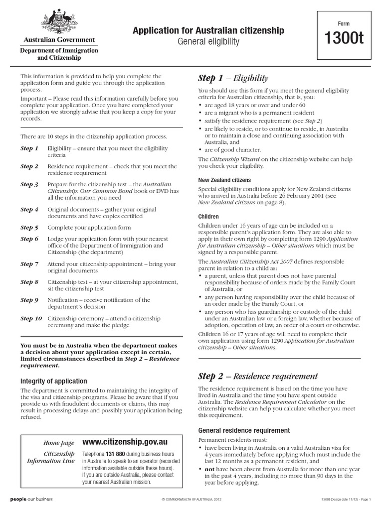 Form 1300t pdf identity document travel visa