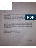 Sharon Peralta Faxed Letter