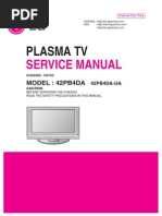 TV LG Plasma 42PB4DA Manual de Servicio