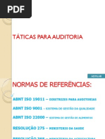 TÁTICAS PARA AUDITORIA DA QUALIDADE