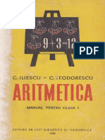 ARITMETICA - manual pentru clasa I din 1959