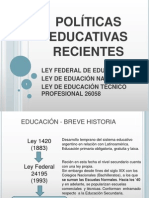 POLìTICAS EDUCATIVAS RECIENTES - VERSIÓN FI NAL