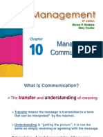 09 Management I - Ch 10 Communication