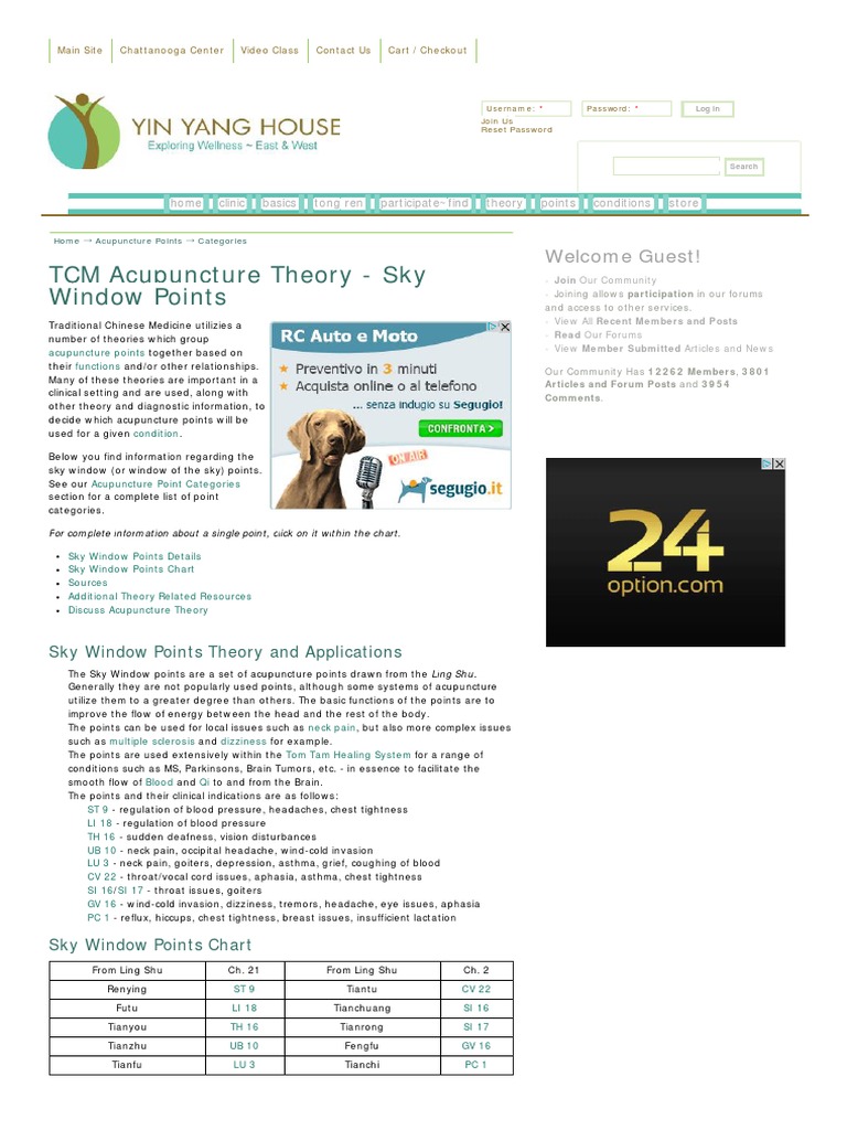 Sky Window Points in TCM Acupuncture | PDF | Traditional Chinese ...