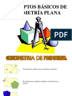 Conceptos básicos de geometría plana: puntos, líneas, polígonos y círculos