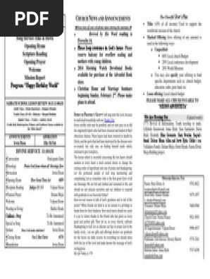 Church Bulletin
