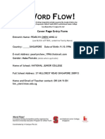 ORD LOW: Cover Page Entry Form