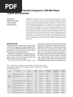 Development of Tandem-Compound 1,000-MW Steam