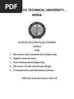 M.tech Syllabus 2nd Year Mtu