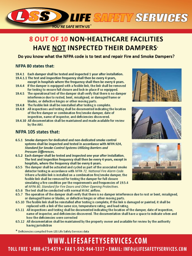 Damper NFPA Code Firefighting Fire Protection