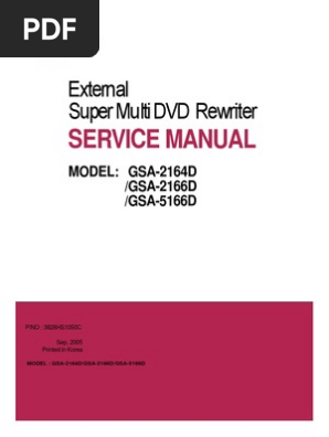 LG Super Multi DVD Rewriter Service Manual | PDF | Cd Rom | Dvd