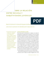 Duschatzky Relación Entre La Escuela y La Subjetividad Juvenil