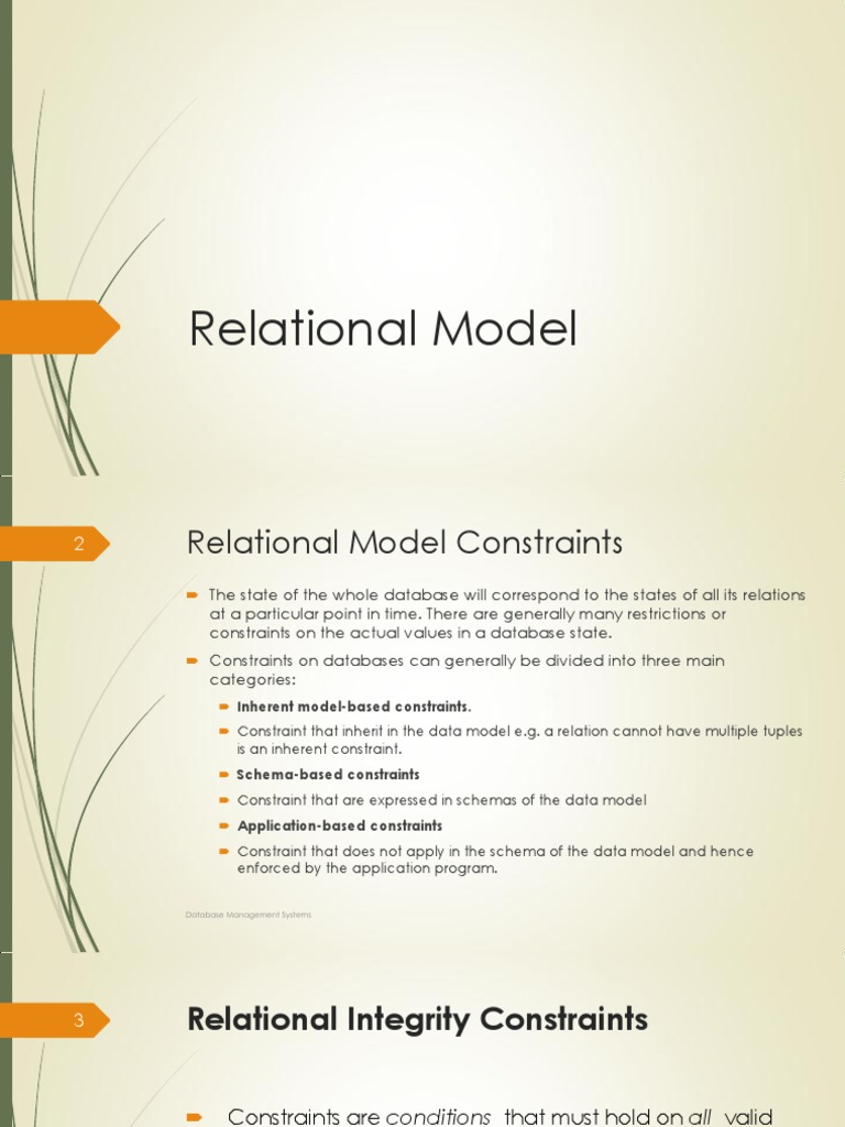 Understanding Relational Model Constraints | PDF | Relational Database ...