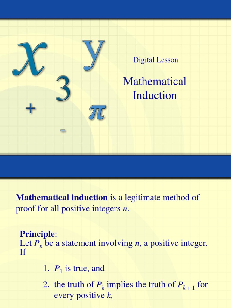 Mathematical Induction PDF Mathematical Proof Number Theory