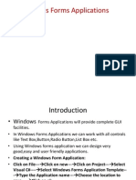 Windows Forms Aw f application pplications PPt