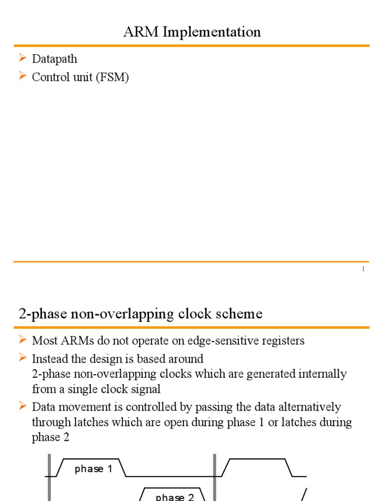 ARM Implementation Datapath Control Unit (FSM) PDF Central