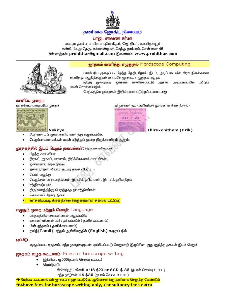Horoscope Writing  PDF