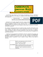 Classification Carbonate Sedimentary Rock