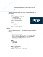 Algebra Word Problems 2