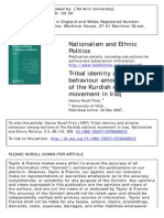 Tribal Identity and Alliance Behavior Among Factions of the Kurdish National Movement in Iraq