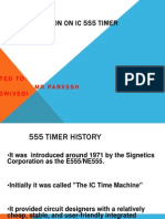 Presentation On Ic 555 Timer: BY: Sandeep Kumar