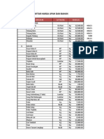 Daftar Harga Upah Dan Bahan