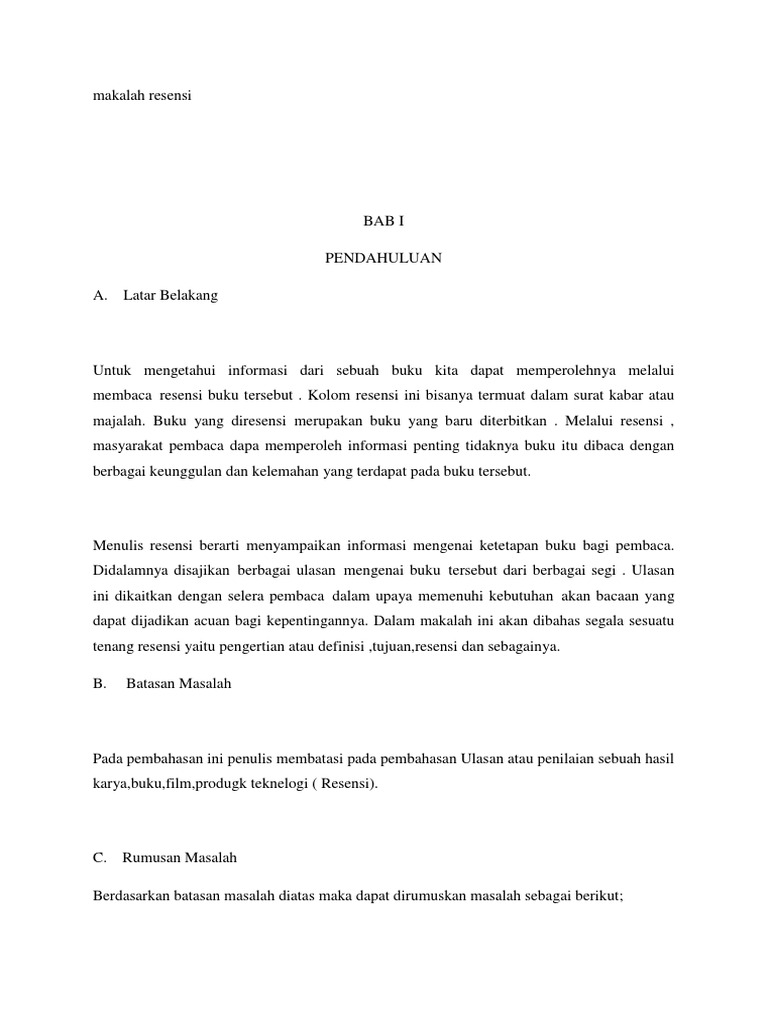 Makalah Resensi